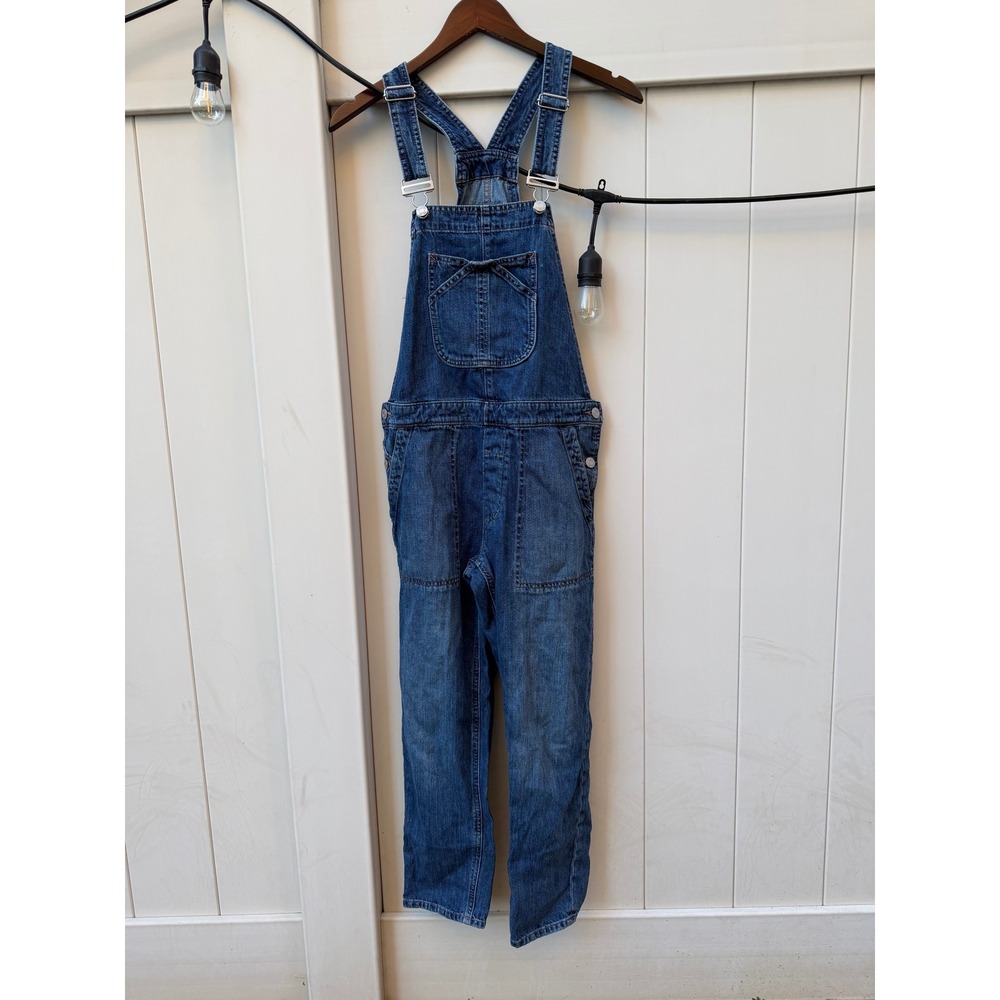 Gap Denim Womens XS Medium Wash Blue Cotton Straight Leg Bib Overalls
